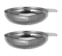 HOMSFOU Mini Plateaux en Acier Inoxydable Lot de 2 pour Balance Électronique, Adaptés la Pesée d'Aliments et Remède à Domicile