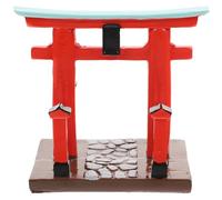 HOMSFOU Mini-Porte Torii Décorative en Résine, Modèle Miniature Japonaise pour Maison de Poupée, Accessoire Déco Intérieure, Ornement Miniature de Portail Shinto, Décor Japonerie
