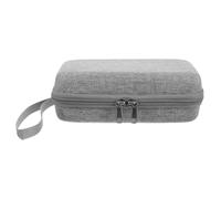 HOMSFOU Mini Valise Paquet à Main Rigide en Abs pour Maquillage, Trousse De Maquillage De Voyage Compacte Grise, Étui Cosmétique Portable Femme pour Organisation Et Protection