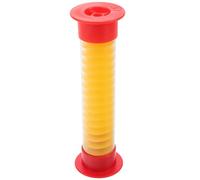 HOMSFOU Minuteur Sablier 5 Secondes Sable Jaune et Couvercle Rouge 13 CM, Accessoire Portable pour Jeux de Société et Garçon et Filles