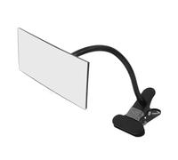 HOMSFOU Miroir De Sécurité à Clip Pour Bureau Miroir Réglable Avec Bras Flexible Pour Facile Et Sécurisée Pour Créateurs De Contenu Et De Travail Noir
