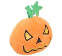 HOMSFOU Molaires de Chat en Peluche Forme Citrouille Orange Halloween, Interactif et Solide pour Occuper Chats D'intérieur