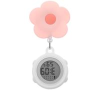 HOMSFOU Montre de Poche Digitale pour Infirmière Clip Suspendu, Chronomètre Intégré, Design Floral en Silicone, Adaptée aux Soins Infirmiers et Consultations Médicales