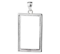 HOMSFOU Monture à Dos Ouvert Cadre Creux Pressé Cadre Vierge Pour Pendentif Montures Argentées à Ouvert