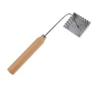 HOMSFOU Moule à Friture Carré Antiadhésif Poignée en Bois, Ustensile Cuisine pour Friture Maison, Accessoire la Cuisine pour Beignets, Raviolis et Snacks Frits, Pratique et Sûr