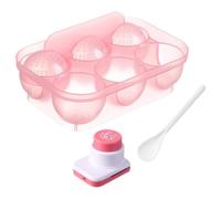 HOMSFOU Moule à Onigiri Réutilisable en Plastique 3 Pièces, Ustensiles pour Fabrication de Boulettes de Riz, Outil la Cuisine Antiadhésif pour Sushi, Kit Bricolage Maison Cuisine