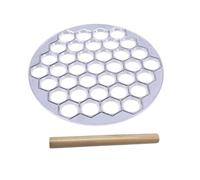 HOMSFOU Moule à Pelmenis Multi-trous en Alliage D’aluminium 37 Cavités Rouleau à Pâtisserie Léger pour Fabrication Rapide de Raviolis Maison, Ustensile la Cuisine Pratique et Facile