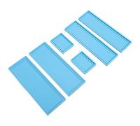 HOMSFOU Moule en Silicone pour Boîte de Dominos en Époxy Bleu | Flexible, Réutilisable, Peu Déformable, pour Domino, Matière Silicone, Outil DIY de Fabrication