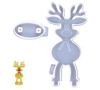 HOMSFOU Moule Silicone Créatif pour Décoration de Noël Forme de Renne Moule DIY pour Époxy Facile à Démouler Durable et Transparent pour Ornements Faits Main
