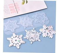 HOMSFOU Moule Silicone Décoratif pour Pendentifs Flocon de Diy Moule de Décoration de Noël Réutilisable Créatif et Durable pour Bricolage Hiver