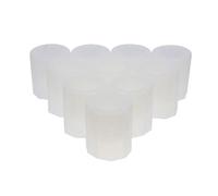 HOMSFOU Moules à Glaçons en Silicone Blanc 10 Pièces de Verre à Shot pour Cocktails et Bar, Bac à Glaçons Flexible Antiadhésif, Ustensile la Cuisine Créatif pour Maison et Soirée