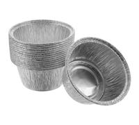 HOMSFOU Moules à Mini-Tartes Aluminium Jetables 100 Pièces pour Desserts et Puddings Adaptés aux Professionnels et Particuliers