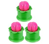 HOMSFOU Moules à Petits Pains Vapeur 3 Pcs en Plastique Sain, Forme Fleur, Ustensiles Cuisine pour Fabrication DIY Baozi, Outil de Cuisson Maison et Cuit-vapeur Facile