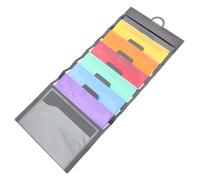 HOMSFOU Organisateur de Fichiers Suspendu Épais Compartiments Trousse Rangement Portable Multifonction pour Bureau et Maison Pochette Dossier Plastique Accordéon Noire