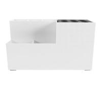 HOMSFOU Organisateur d'Outils de Coiffure 1 Pièce Blanc Support Stable pour Ciseaux et Peignes, Rangement Adapté aux Accessoires de Beauté pour Salons et Particuliers