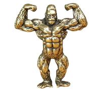 HOMSFOU Ornement Orang-outan en Laiton - Mini Gorille décorative - Sculpture de Gorille en Laiton - Figurine de Singe - Figurine de Le - de Collection - de - Modèle