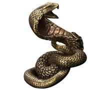 HOMSFOU Ornement Serpent Artisanal en Laiton Massif Vintage, Décoration de Table Serpent D'intérieur pour Cérémonie du Thé, Figurine Miniature pour Bureau et Salon, Accessoire Décoratif