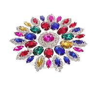 HOMSFOU Ornement Strass Rond Diy pour Accessoires Vêtements Décoration et Brillante pour Robes Sacs Mariage et Fêtes Colorée