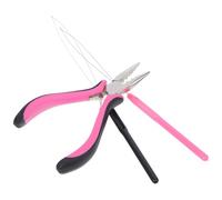 HOMSFOU Outil 3 Pièces pour Extensions de Cheveux à Pince en Métal, Kit Compact pour Pose et Retrait Facile, Compatible Micro-extensions et Extensions à Anneaux, Accessoire Coiffure