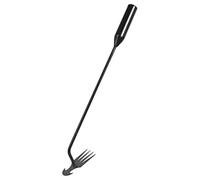 HOMSFOU Outil de Jardinage Polyvalent Inoxydable Râteau Désherbeur Manuel avec Manche Ergonomique pour Éliminer de Herbe Désherber Efficacement
