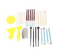 HOMSFOU Outils de Sculpture Argile Set pour Modelage et Création Diy Kit Complet Pâte Polymère Accessoires de Modelage pour Débutants et Artistes