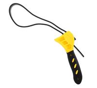 HOMSFOU Ouvre-bouteille Portable Extérieur Réglable 15 Cm en Fer et Caoutchouc Jaune, Outil Ouvre-bocal Polyvalent pour Camping et Usage Domestique, Pince à Bocal Pratique et Léger