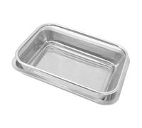 HOMSFOU Panier Égouttoir Inox pour Frites et Poulet Frit, Plaque de Cuisson Grille de Refroidissement, Évacuation D'huile, Accessoire la Cuisine Maison, Usage Friture et Style Aléatoire