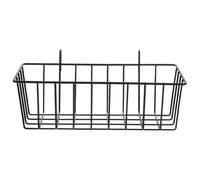 HOMSFOU Panier Suspendu en Fer Noir Long│Organisateur de Rangement sans Perçage│Étagère Murale Antirouille│Support pour Accessoires Salle de Bain│Panier Rangement la Cuisine│