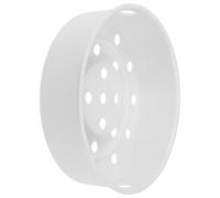 HOMSFOU Panier Vapeur Électrique Multifonction en Plastique Réutilisable 1,6l Blanc pour Cuisson Uniforme de Légumes, Fruits de Mer et Raviolis à Domicile
