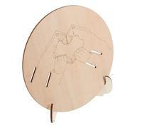 HOMSFOU Panneau Annonce Naissance en Bois Gravé 3 Cadres pour Bracelets -nés, Support Décoratif pour Maternité, Signalétique Bébé pour Identification Hôpital et Décoration Murale Shower