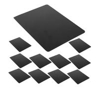 HOMSFOU Panneau D'affichage des Prix Réutilisable en Abs Noir, Résistant à L'usure, Lot de 15 Pièces pour Publicité et Étiquettes pour Étagères Métalliques