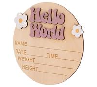 HOMSFOU Panneau D'annonce de Naissance et Accessoire pour Séance Photo Bébé pour Bébé en Bois Forme Créative pour Photo de Naissance, Décoration Délicate