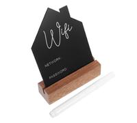 HOMSFOU Panneau Effaçable pour Chambre D'amis en Bois Abs, Noir, de Maison, avec Stylo, Affichage du Mot de Passe Wi-fi pour Usage Domestique