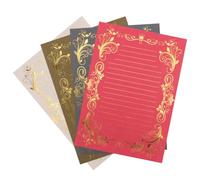 HOMSFOU Papier à Lettres Rétro Estampé à Chaud Style Européen 3 Feuilles Papier Créatif pour Écrire des Lettres
