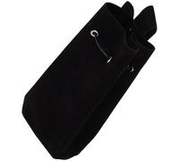 HOMSFOU Paquet Banane Médiéval à Cordon Pochette de Ceinture Noire en Suède Paquet Seau Vintage pour Cosplay Bourse Décorative Renaissance Accessoires Déguisement Époque Pratique