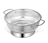 HOMSFOU Passoire en Acier Inoxydable 225 CM Panier D’Égouttage Multifonction Double Anse Maillage Fin pour Égouttage Compatible Évier Nettoyage Facile au Lave-Vaisselle