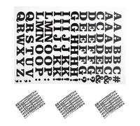 HOMSFOU Patchs Thermocollants en Vinyle Noir 4 Pièces 27X18,5 CM Lettres et Symboles pour Personnalisation Textile et Loisirs Créatifs