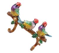 HOMSFOU Patères Murales Oiseaux en Alliage de Zinc Émaillé, Lot de 3 Crochets Décoratifs Vintage pour Porte-Manteaux, Porte-Serviettes et Porte-Clés, Fixation Murale pour Entrée, Salle de