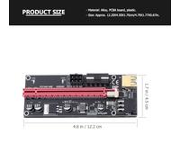 HOMSFOU Pcie Riser Card to Durable Extension with Dual Power Stable Adapter for Multi GPU Mining and Gaming