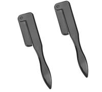 HOMSFOU Peigne à Sourcils et Cils en Acier Inoxydable 2pcs Manche Pliable Ergonomique pour Usage Professionnel et Personnel en Salon de Beauté