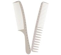 HOMSFOU Peignes de Coiffure Professionnels Lot de 2 Pièces Design Ergonomique Règle de Mesure pour Coiffeurs Usage Quotidien Coiffure et Tressage Cheveux