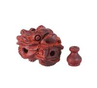 HOMSFOU Pendentif à Dragon pour Bois en Main Sculpté Création Bijoux DIY | Surface Lisse, à Suspendre Facile, pour Porte-clés et Bracelet