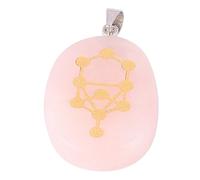 HOMSFOU Pendentif Arbre De 1 Pièce Cristaux De Pierres Chakra Ras Du Cou Breloques Symboliques Sept Symboles Chakra Pendentif Arbre De Ornement Suspendu Rose