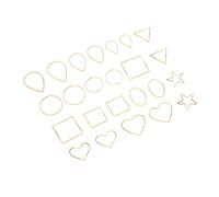 HOMSFOU Pendentifs Géométriques Creux En Alliage 22 Pcs Pour Fabrication De Bijoux Diy Pour Artistes Créatifs Multicolores Accessoire De Bricolage Atelier Présent Fête Loisirs Manuels