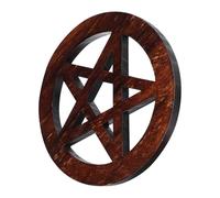 HOMSFOU Pentacle en Bois Autel Plaque Décorative Wicca Protection Cérémonies Religieuses Bois Couleur Aléatoire