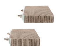 HOMSFOU Perroquet Plateforme en Carton 2 Pièces 7.7X5.7X1.6 Pouces Perchoir d'escalade pour Cage Oiseaux pour Stimulation et Repos