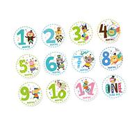 HOMSFOU Pièces autocollants de ventre de bébé décor de décalque de bébé panneau de nom en bois stickers nouveau né stickers animal appliqué panneau publicitaire décorer nouveau née