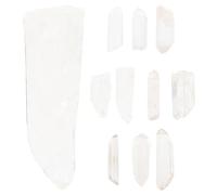 HOMSFOU Pierre D'énergie Naturelle - 10 Baguettes de Cristal Clair 3-5 Cm, 100 G, Décorations de Cristal pour Contemplation et Yoga, Accessoires Décoratifs pour Maison Zen et Relaxation