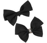 HOMSFOU Pince à Chaussures Nœud Noir Accessoire Décoratif Amovible pour Mariage Clip Créatif pour Chaussures DIY Lot de 1 Paire Adapté à Sandales