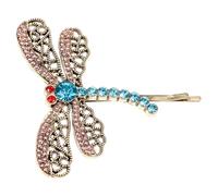 HOMSFOU Pince à Cheveux Accessoire Chic Libellule Scintillants en Alliage Élégant Décoration et Raffinée pour Mariage et Fête de Thé